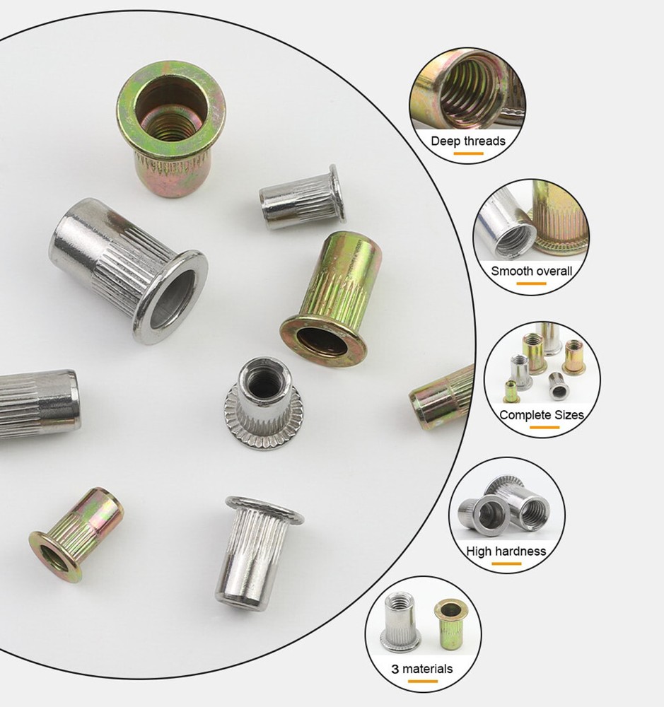 1200PC Rivet Nut Kit for Rivnut Tool Nut Setter Thread Setting Nutsert Gun Metri