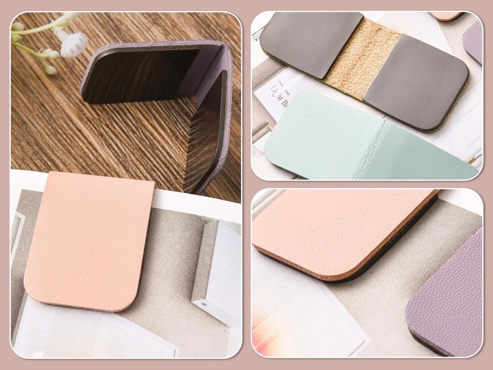 Personalized Magnetic Leather Bookmark with Birth Flower，Book Accessory
