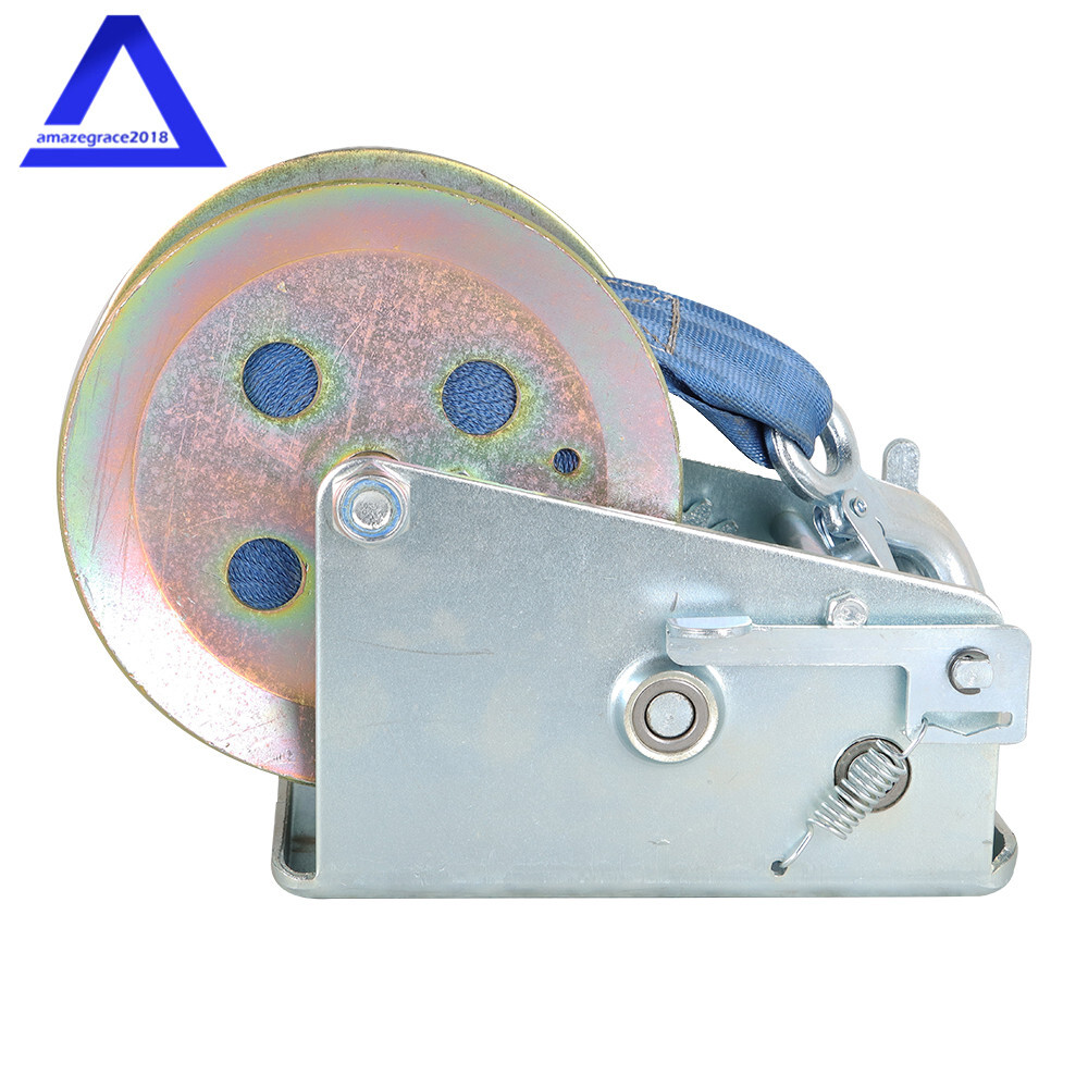 3500lbs Hand Winch Boat Trailer Winch Crank With 10m (32ft) Strap Winch