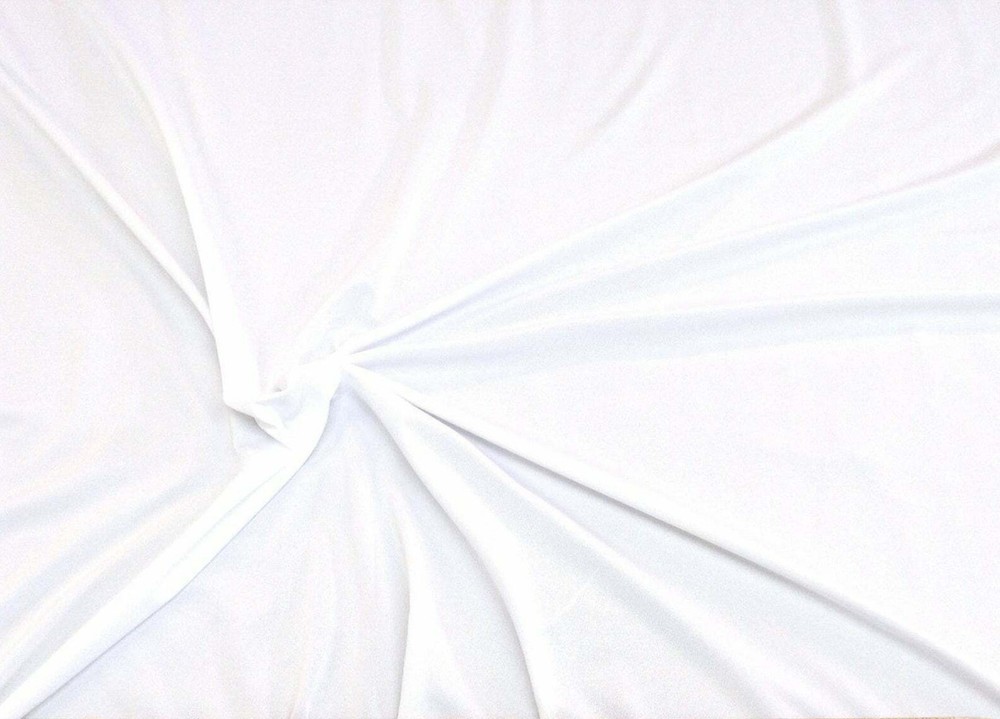 Fabric Light Weight Polyester Spandex 4 way stretch White LY785