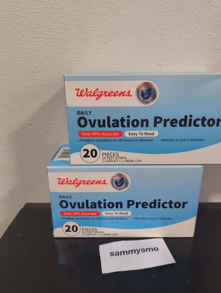 Walgreens Daily Ovulation Predictor, 20 Pieces - test strips, Easy To Read x2