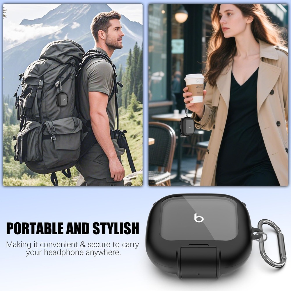Protective Cover for Beats Powerbeats Pro 2 Case with Secure Lock & Black