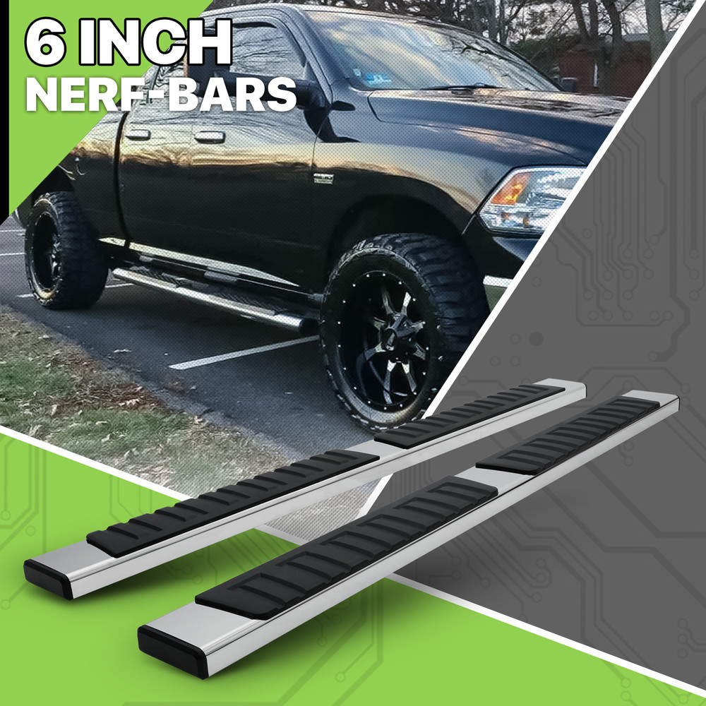 Chrome Side Step Running Board Nerf Bar fit 2009-2022 RAM 1500/Classic Quad Cab