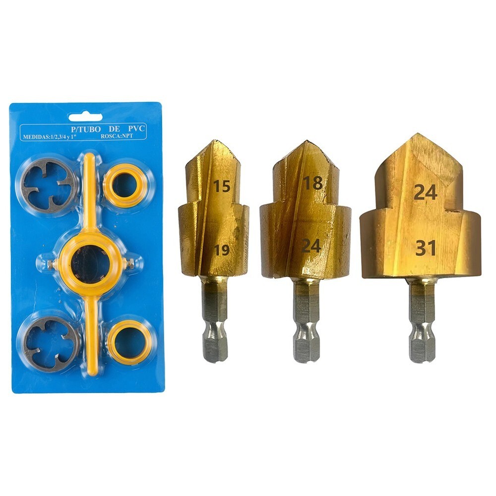 PPR Riser, Step Drill Bit, PVC Thread Making Size Plastic Pipe Thread Hand Tools