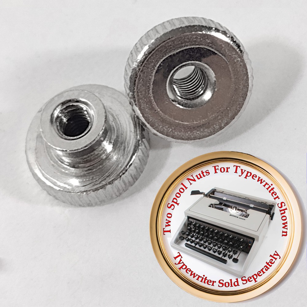 Two Thumb Nuts For An Olivetti Dora Typewriter. 1 Set of 2 Spool Nuts.