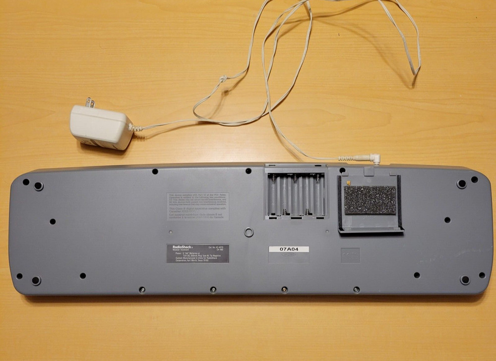 Radioshack Keyboard CK-480 Tested & Working AC Adapter Included