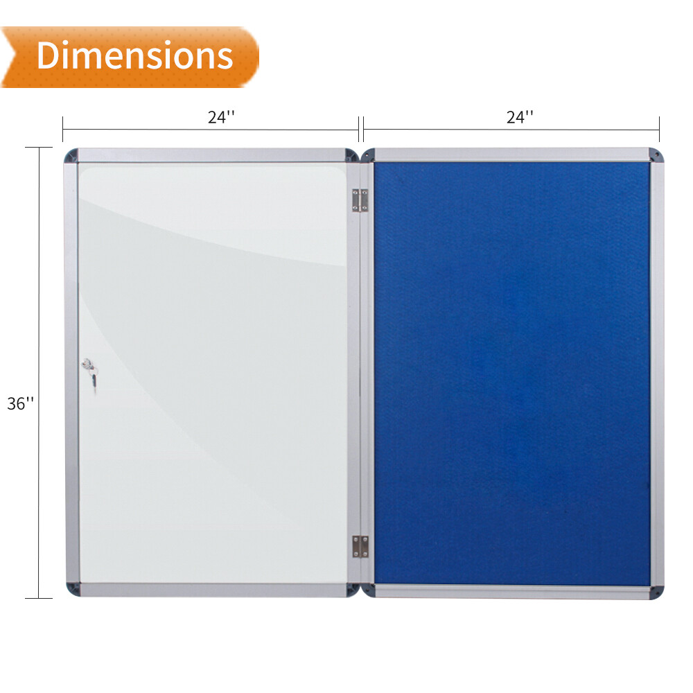 VIZ-PRO Lockable Notice Board Tamperproof cork board Class Office School Board