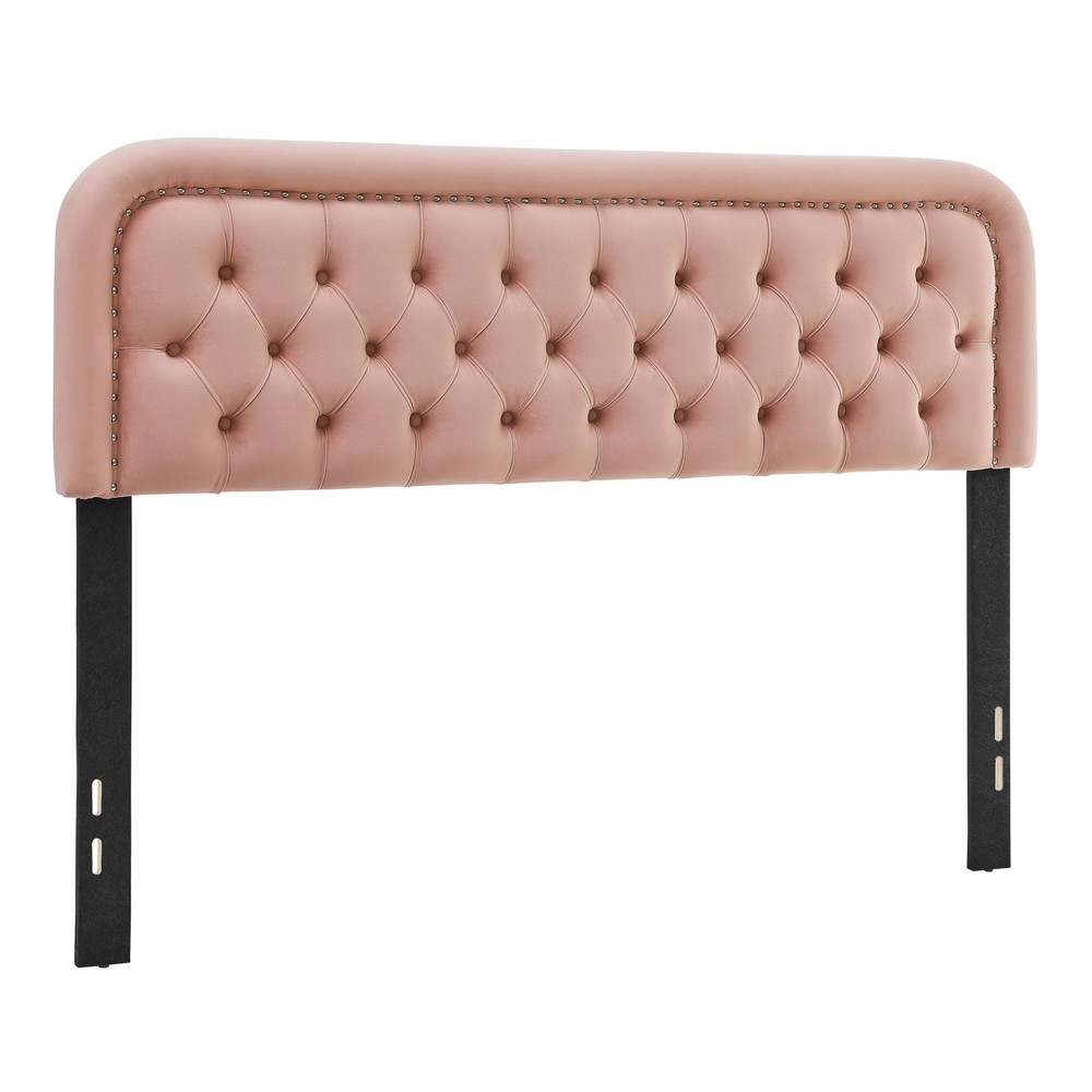 Beyetsea Tufted Upholstered Full Size Headboard only - Button Solid Wood Head...