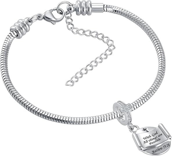 With God All Things Are Possible Charm Religious Bible Verse Quote Scripture Bea