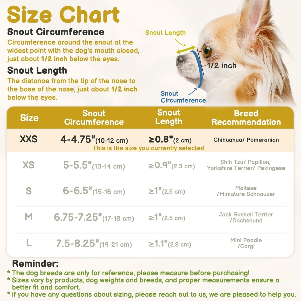 Mesh Muzzle for Short Snout Dogs - Anti-Biting, Breathable, Panting Allowed