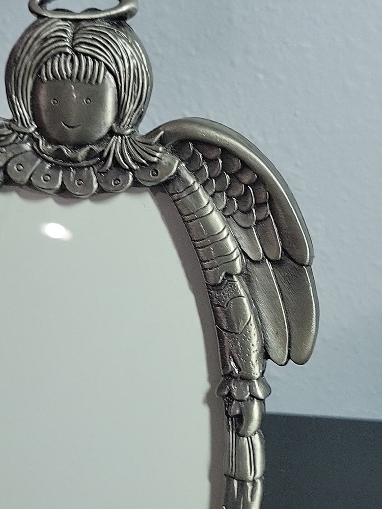 Heavy Silver Tone Angel Photo Frame 3.5"×5"