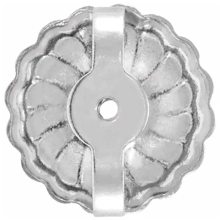 7.5mm SINGLE Solid PLATINUM 950 .032" Post Threaded Screw Earring Back Nut USA