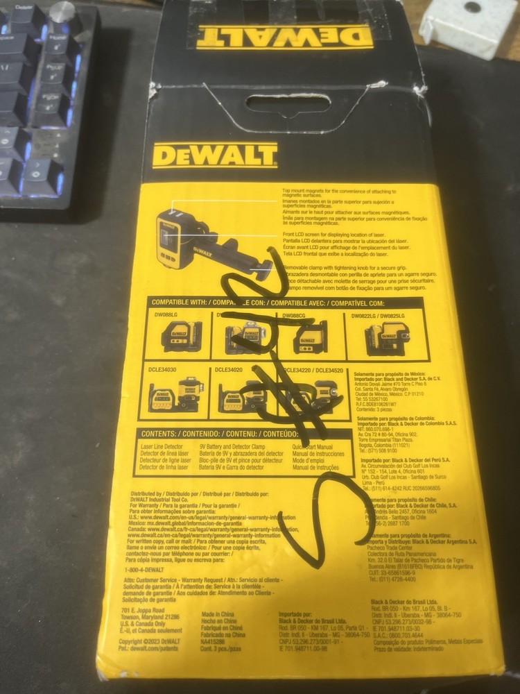 DEWALT DW0892G Laser Detector, Green