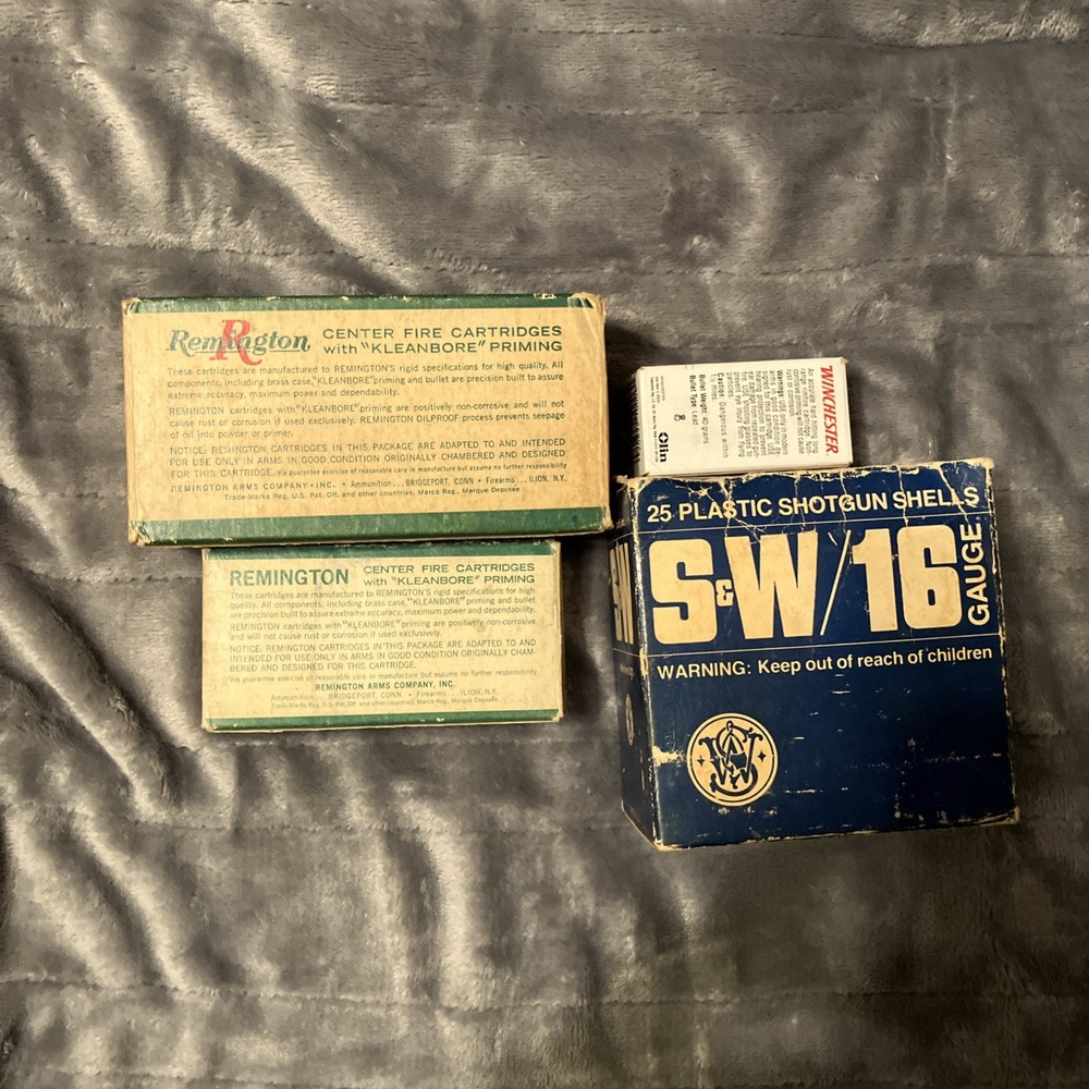 Empty Vintage Ammo Boxes Display Only