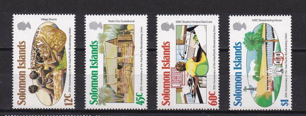Solomon Is.  526-9 MNH, Broadcasting Union, 1984
