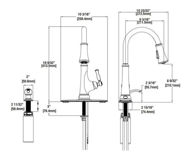 GB Touchless LED Single-Handle Pull-Down Sprayer Kitchen Faucet Stainless Steel