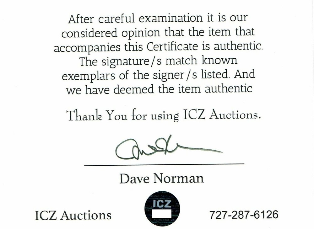 Jimi Hendrix Signed Display ICZ Dave Norman Autograph COA