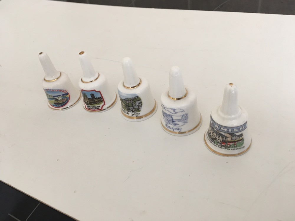 Porcelain Bells X5 With Designs On