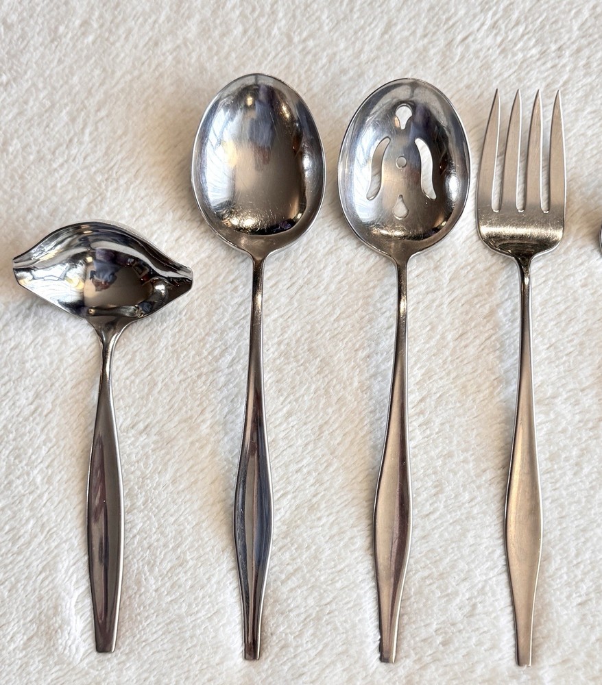 Vintage Carvel Hall USA LEISURE Assorted Flatware Set 15 pc Serving Fork Spoon
