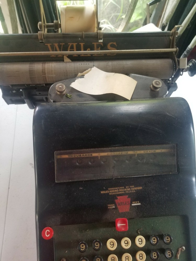 Antique Wales adding Machine