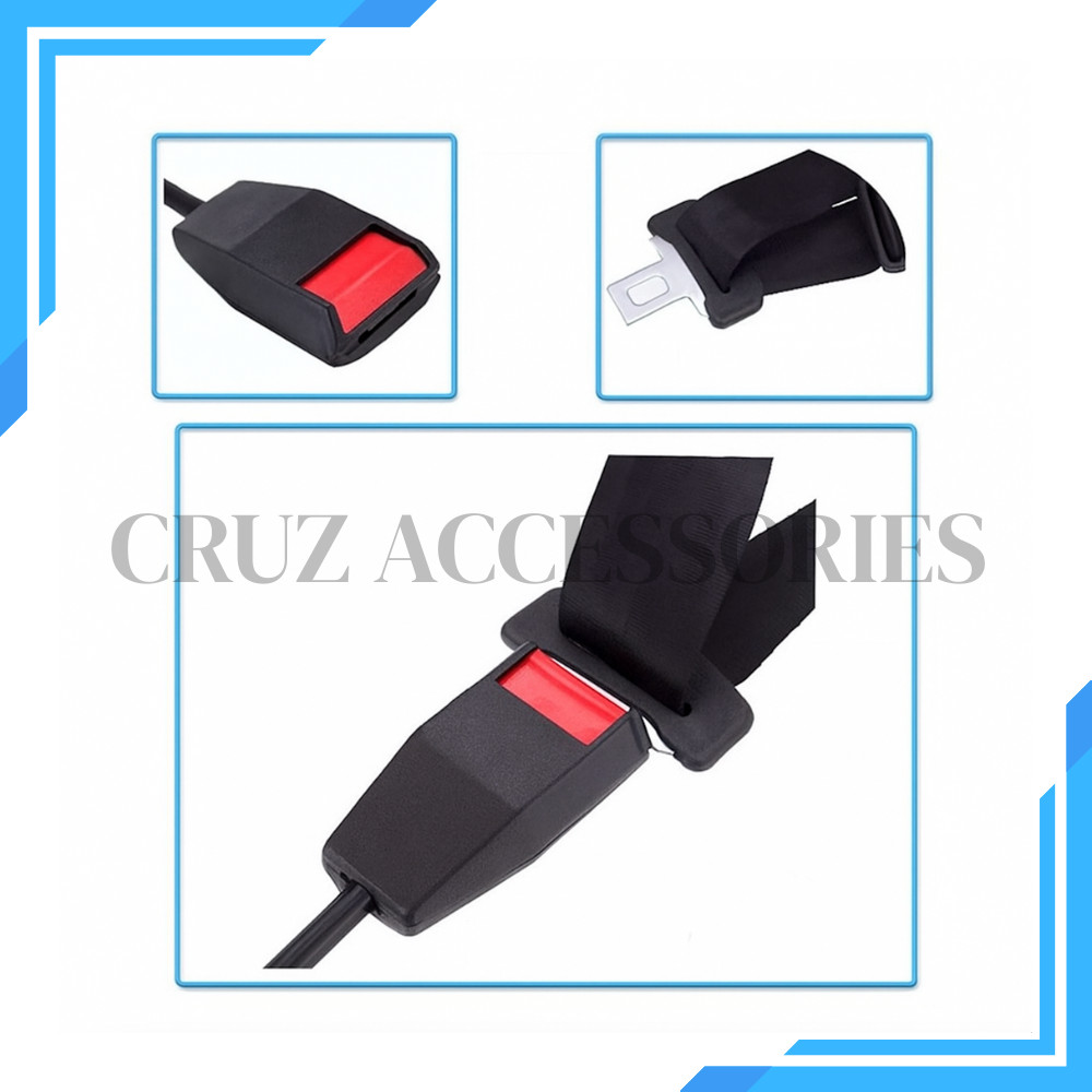 For all Ford Adjustable 3 Point Car Belts Black Pair Safety Replacement