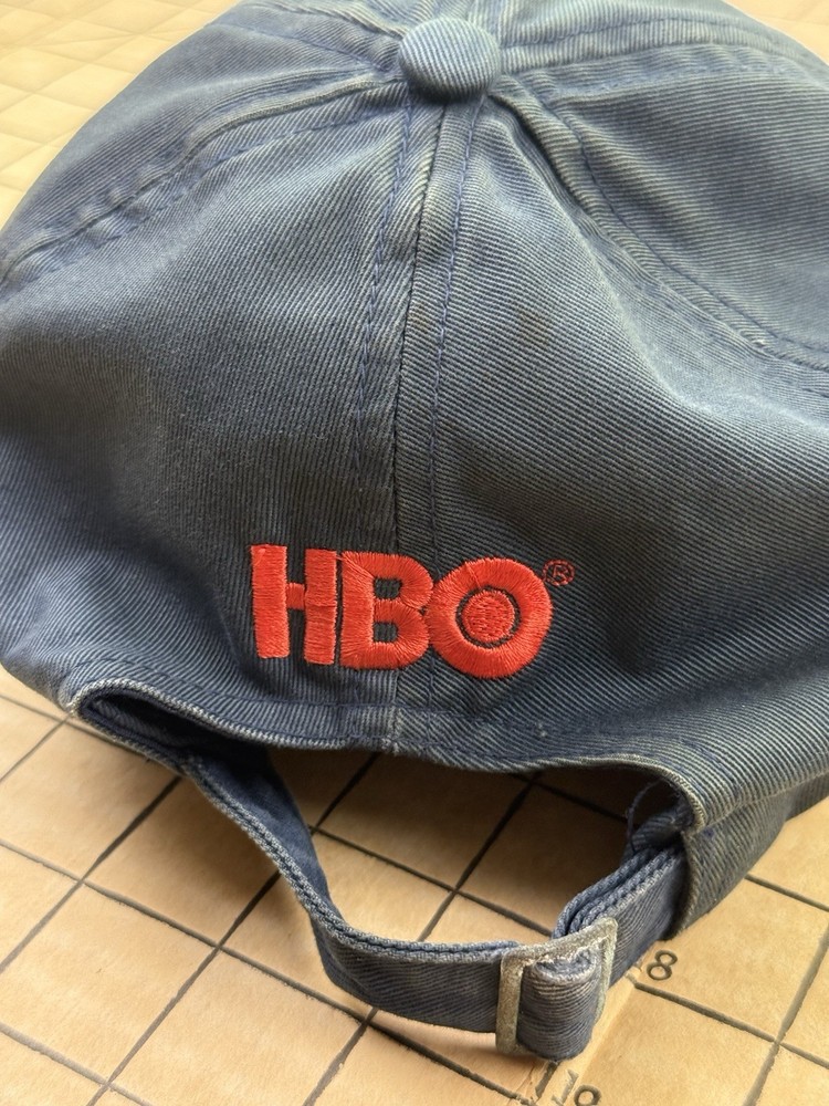 Vintage Sopranos HBO Adjustable Strapback Dad Cap Hat Navy Blue 6 Panel