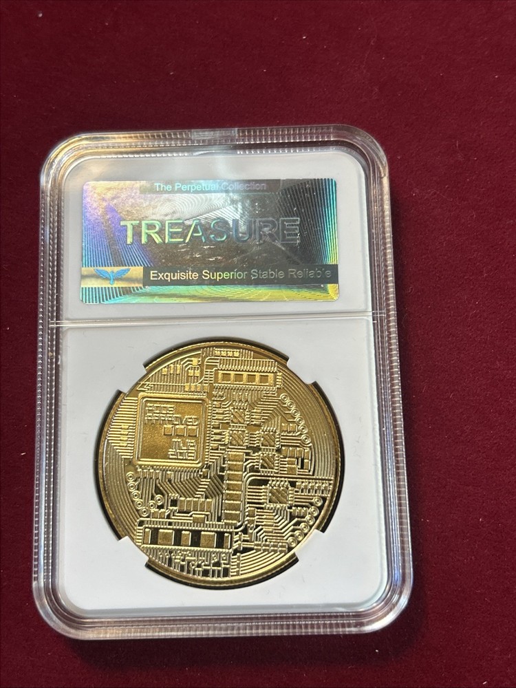 Cool Collectible Iron Bitcoin In Case