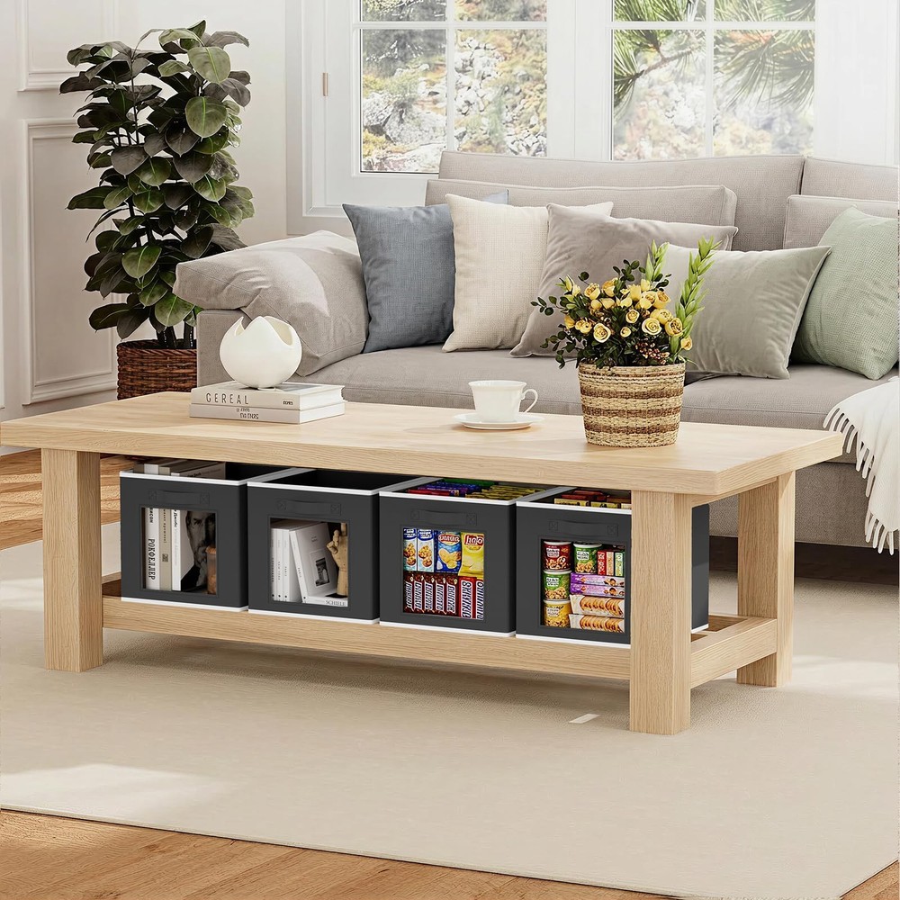 Cube Storage Bins - Fabric Shelves for Closet Organization, Foldable Storage ...