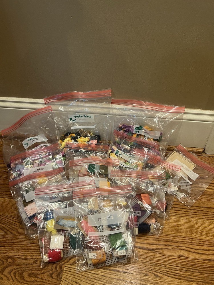 Huge Lot of Assorted Threads DMC Embroidery Floss Stitch Thread Multicolor