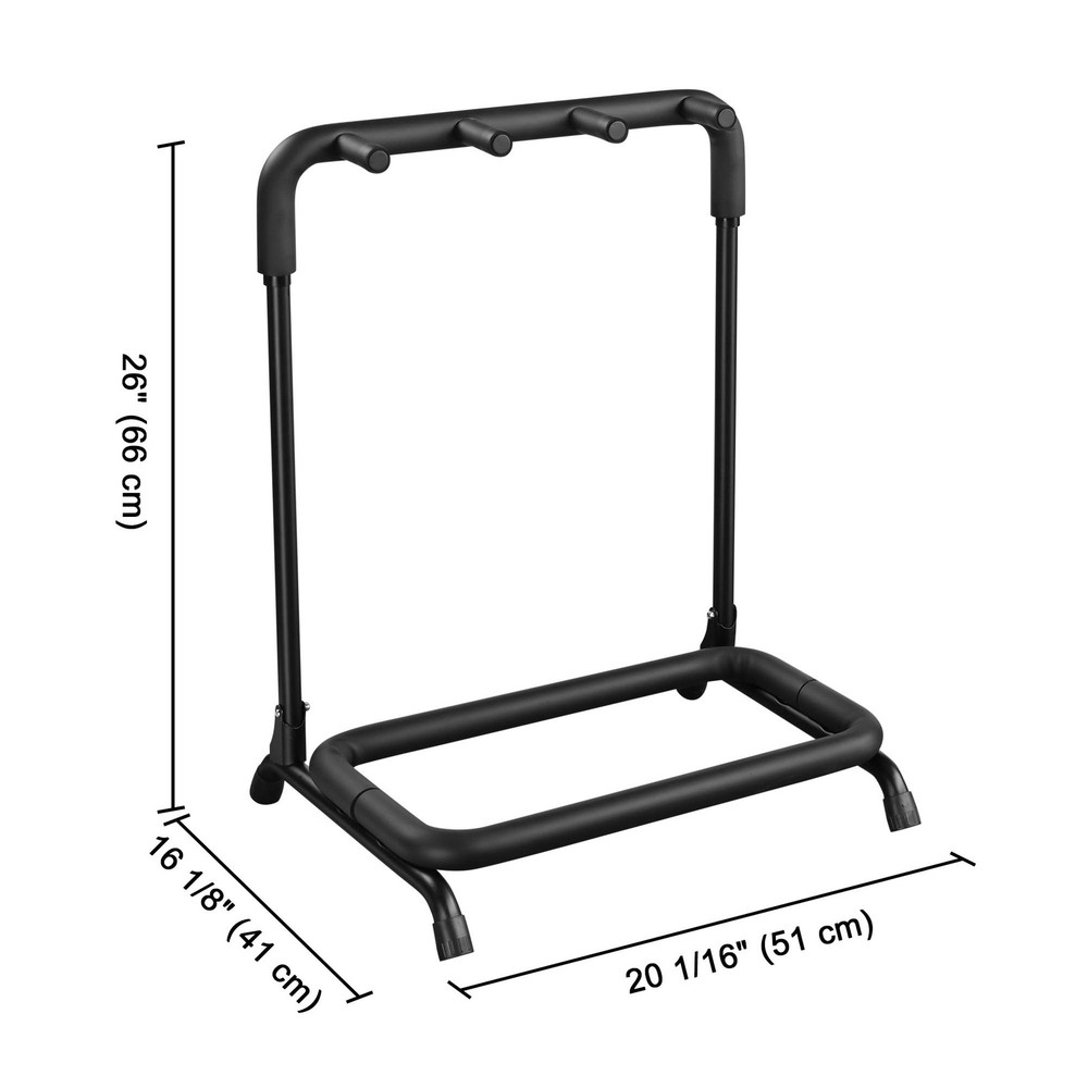 3-Holder Multi-Folding Stand - Space-Saving for Instruments/Accessories