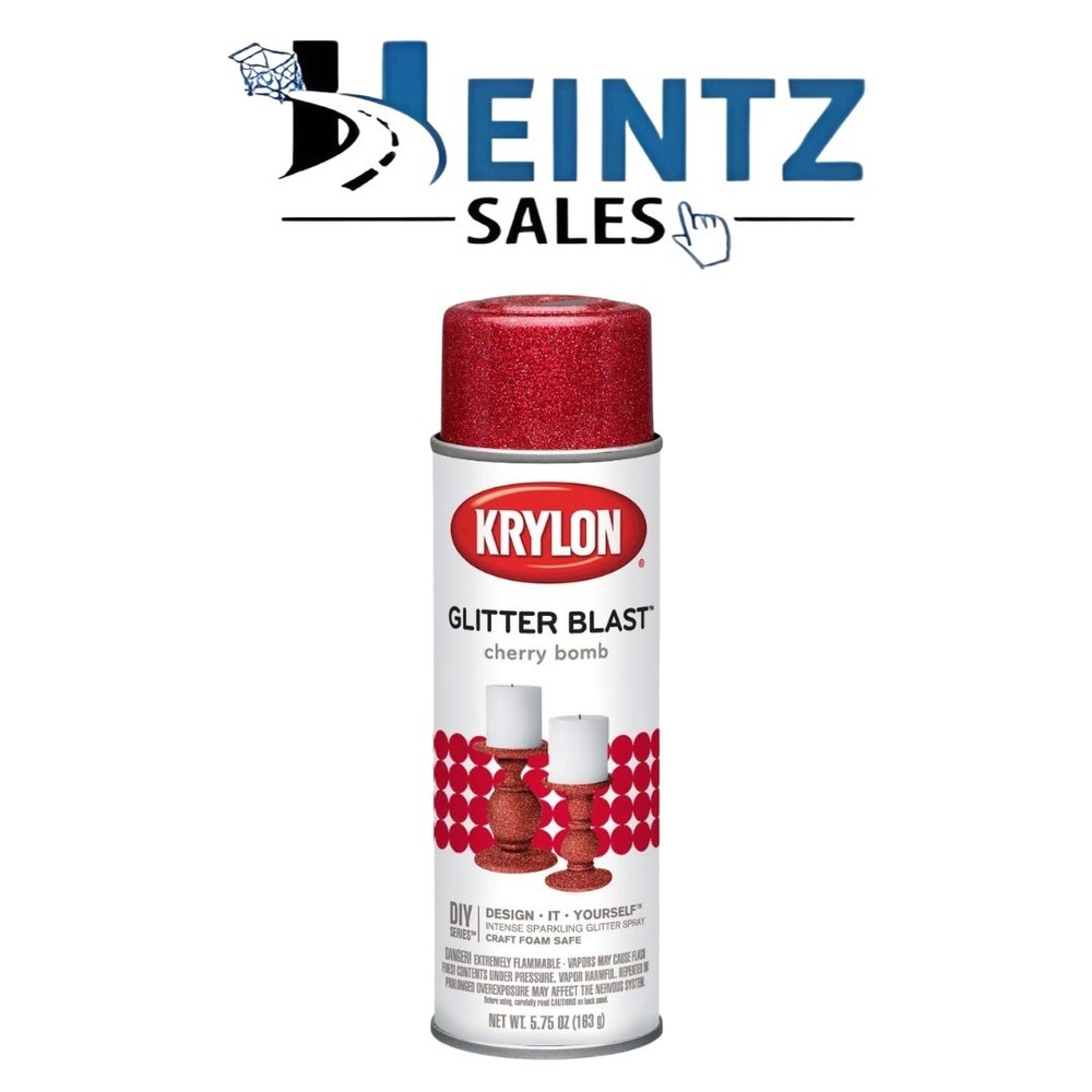 KRYLON 3806 -- Glitter Blast Cherry Bomb 5.75 oz 2 Pack
