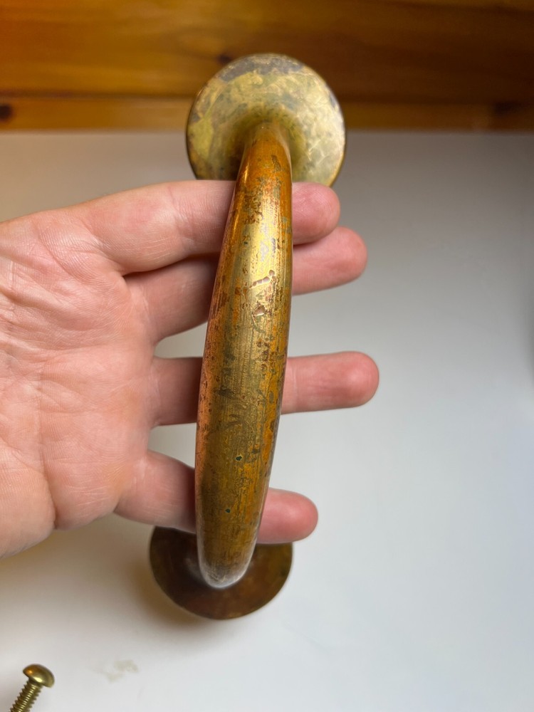 Large Heavy Duty Antique Brass Bronze Dummy Door Pull Pulls Handle Handles Set