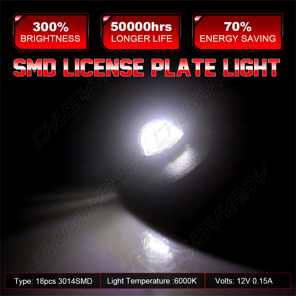 LED License Plate Light Lamp Assembly Replacement For 1990-1996 Ford Bronco
