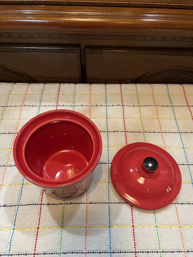 Fiesta Jam Jar Ladybug Pristine With Lid FTCCO New Utility First Quality 14 Oz