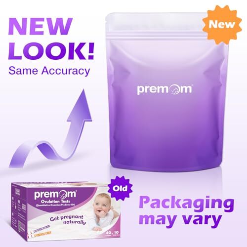 Premom Quantitative Ovulation Predictor Kit:40 Ovulation Tests + 10 Pregnancy Te