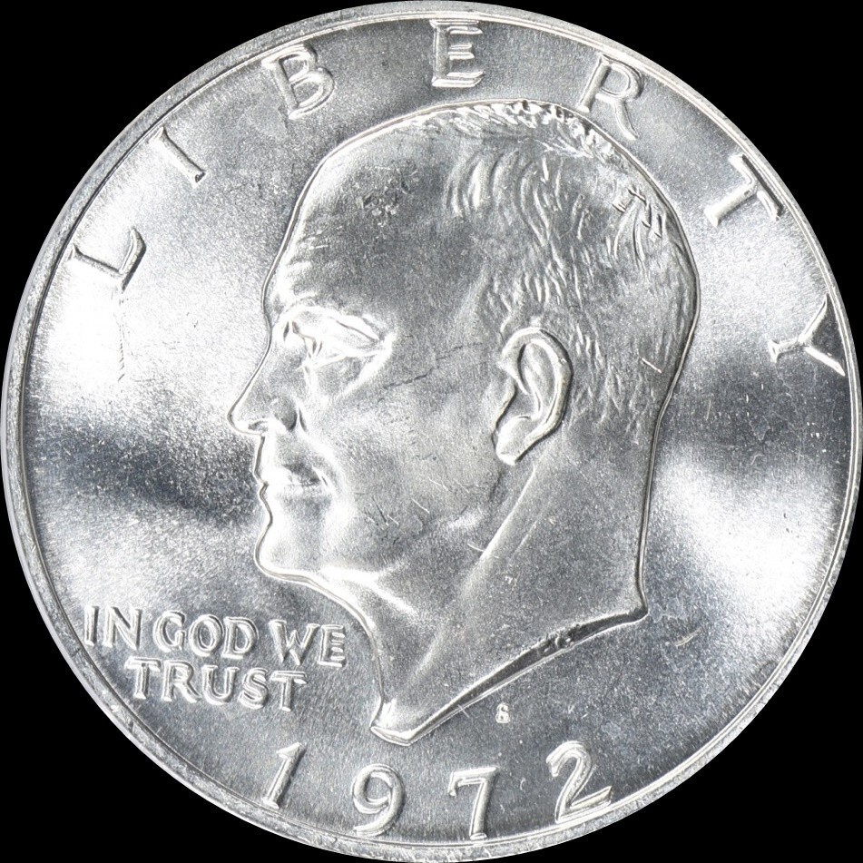 1972-S Eisenhower Silver Dollar Choice/Gem BU
