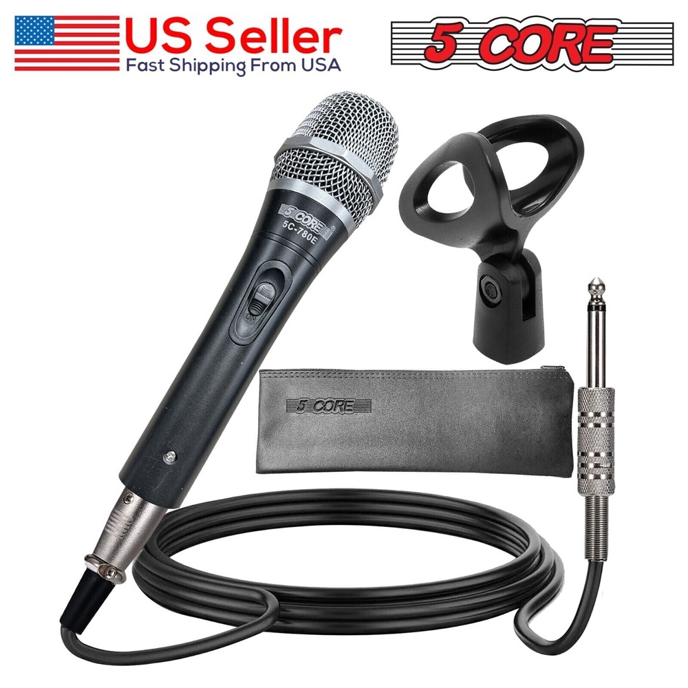 5Core XLR Microphone Dynamic Mic Karaoke Singing Studio Microfono Handheld Mics