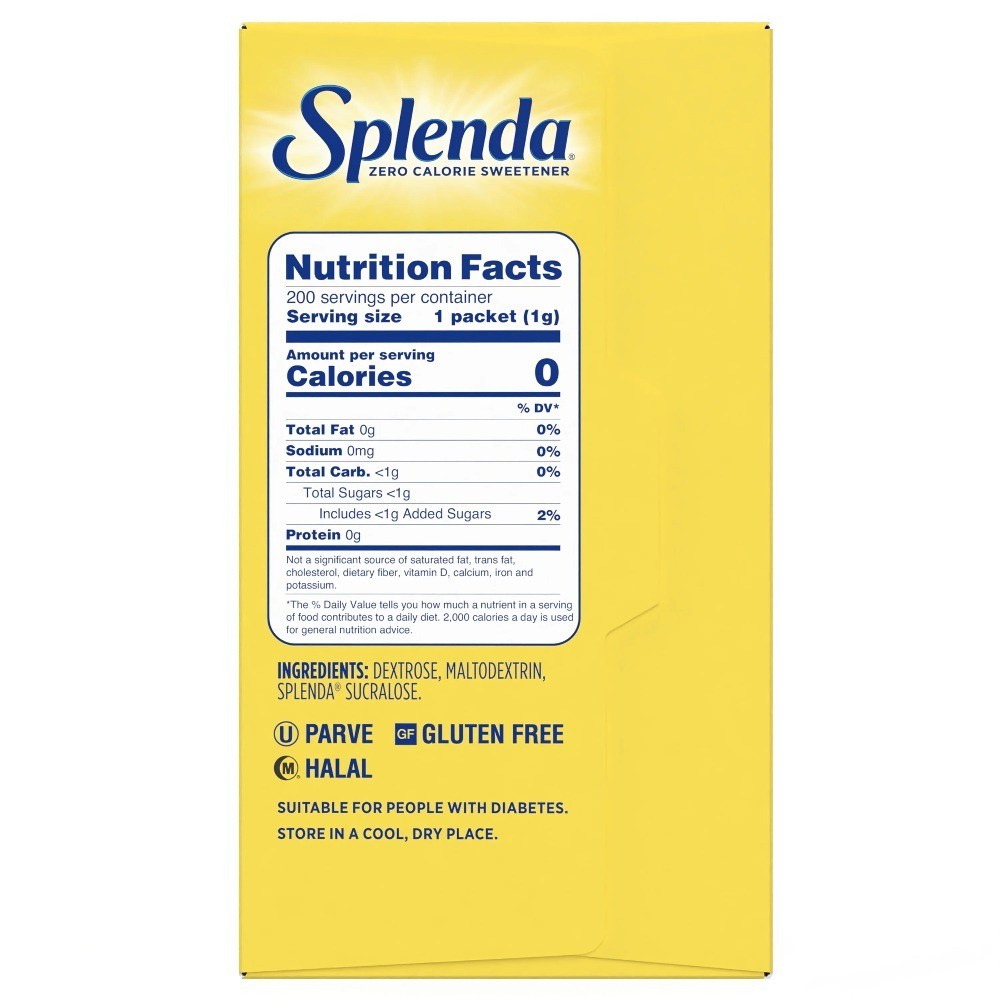 Zero Calorie Sweetener, Sugar Substitute Packets - 200CT