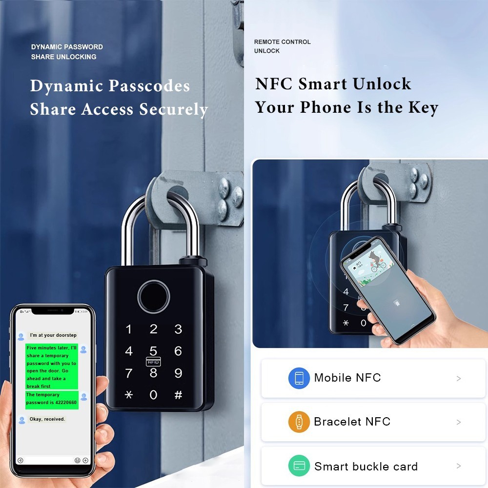 BDI Industrial Grade Smart Padlock Weatherproof Multi-Function Card PIN Key