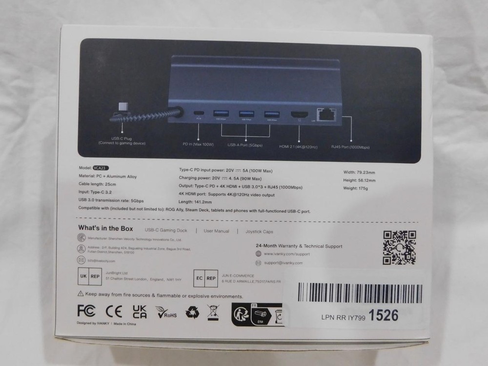 New - Ivanky USB-C Gaming Dock - Black