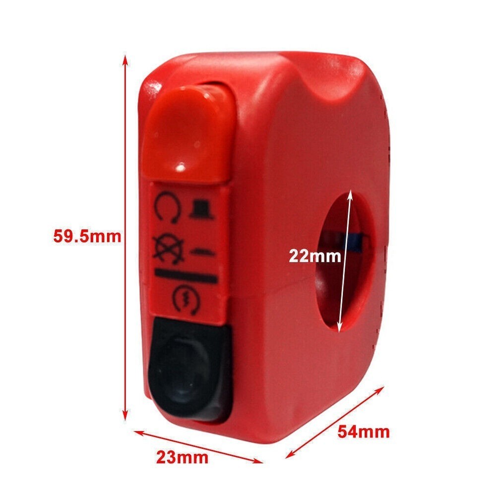 7/8" Handlebar Motorcycle Ignition Switch On Off Starter Engine Universal Orange