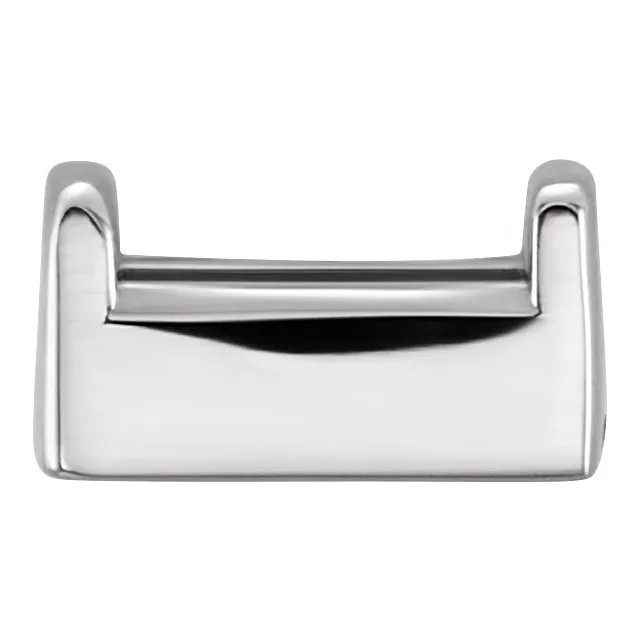 14K Palladium White Unset Straight Baguette Solid Base Setting