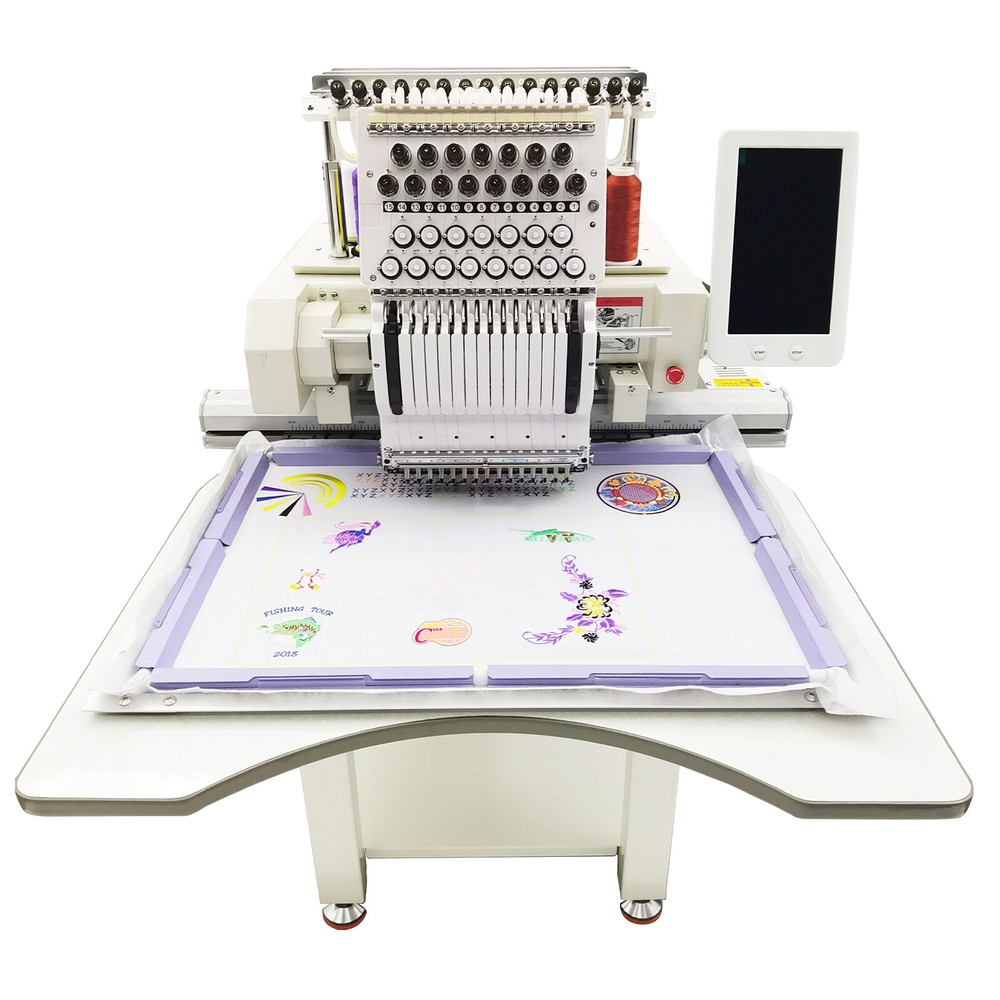 Single Head 15 Needle Embroidery Machine High Speed Automatic Stitchwork Pattern
