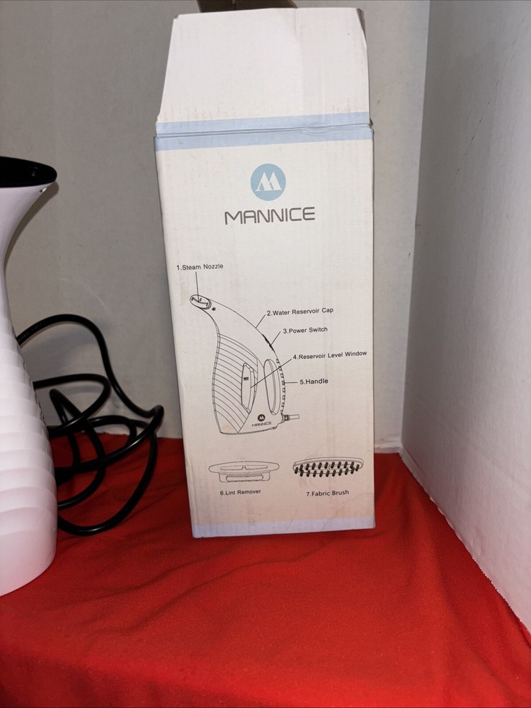 Compact Fabric Steamer In Box missing Fabric Brush & Lint Remover- Working