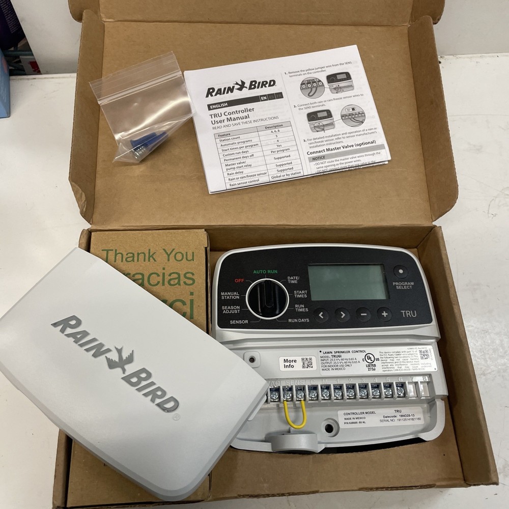 TRU6I Program-Based Irrigation Sprinkler 6 Station/Zone Indoor