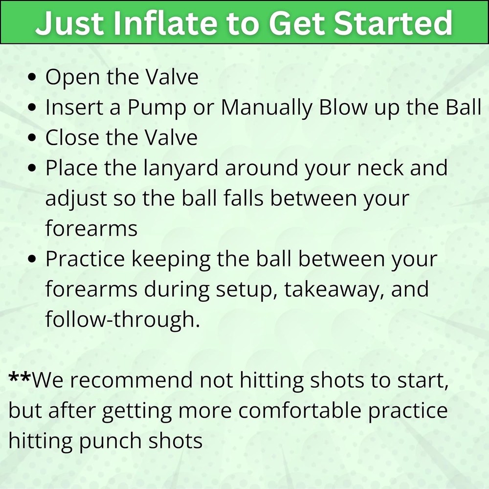 Inflatable Golf Swing Trainer Ball - Improve Arm Connection & Posture