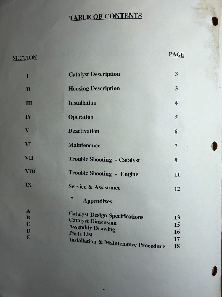 Miratech EquiNOx Catalyst Manual