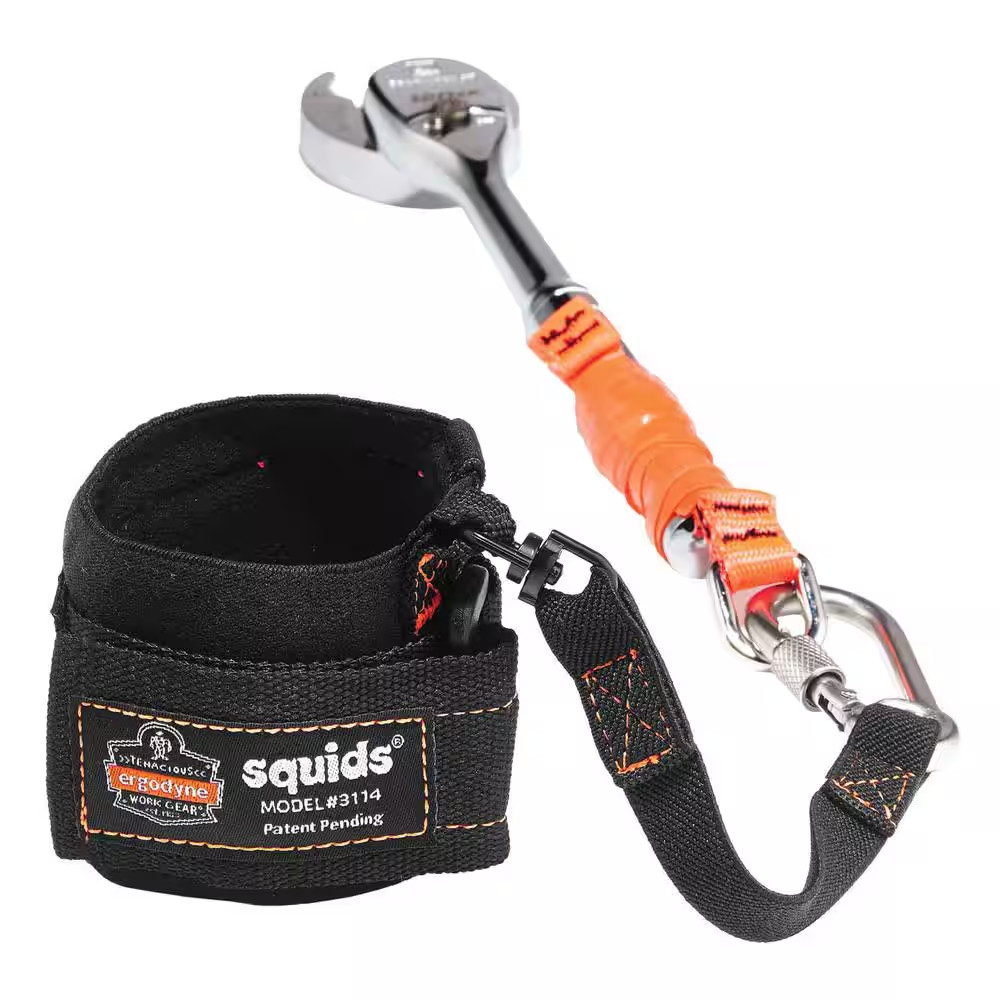 3 Lbs. Black Pull-On Wrist with Carabiner Tool Lanyard