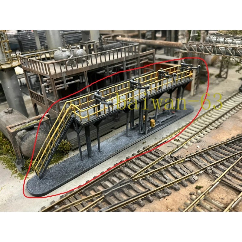 Ho Scale 1/87 Train Tanker Loading Unloading Platform Steam Water Adding Platfor