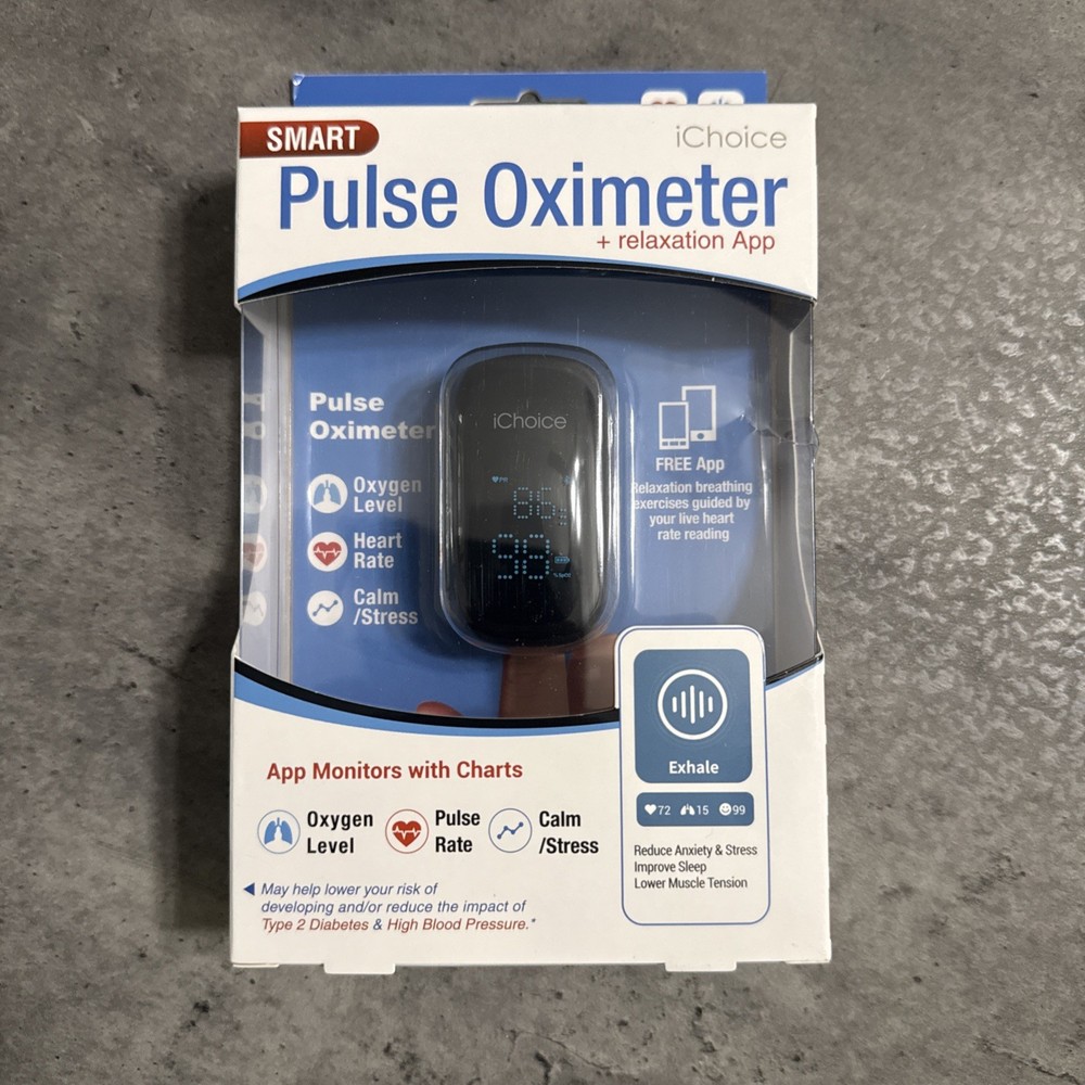 ICHOICE Pulse Oximeter + Relaxation Coach Bluetooth OX200